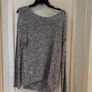 Quinn Black and White Crew Neck Sweater